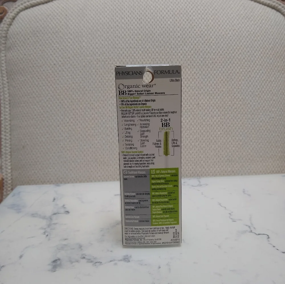 Physicians Formula Organic Wear BB Mascara Ultra Black #6413 24hr